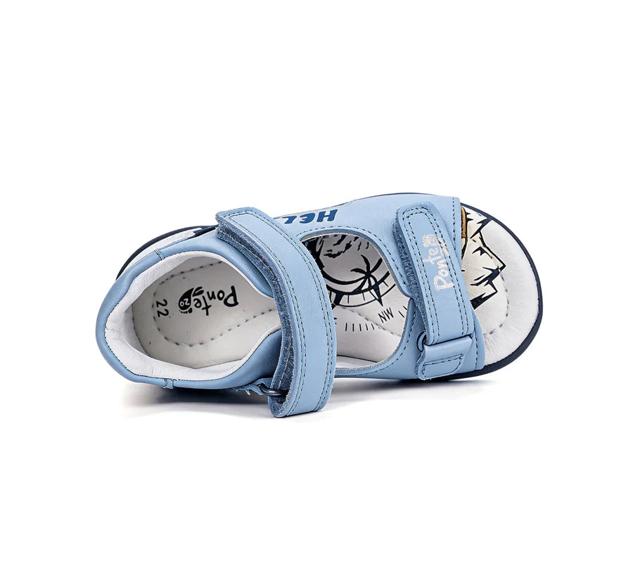 ponte20 boy supinated sandals (da05-6-1451) sandals uk close up of material and stitching details