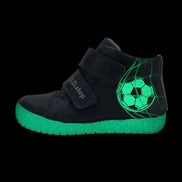 d.d.step boy leather shoes (a050-52497m) shoes uk side view highlighting sole flexibility and shape