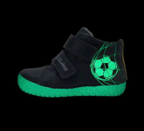 d.d.step boy leather shoes (a050-52497m) shoes uk side view highlighting sole flexibility and shape