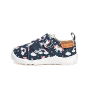 d.d.step girls barefoot/ water-repellence/canvas (c086-52832) shoes uk main view showing overall design for toddlers