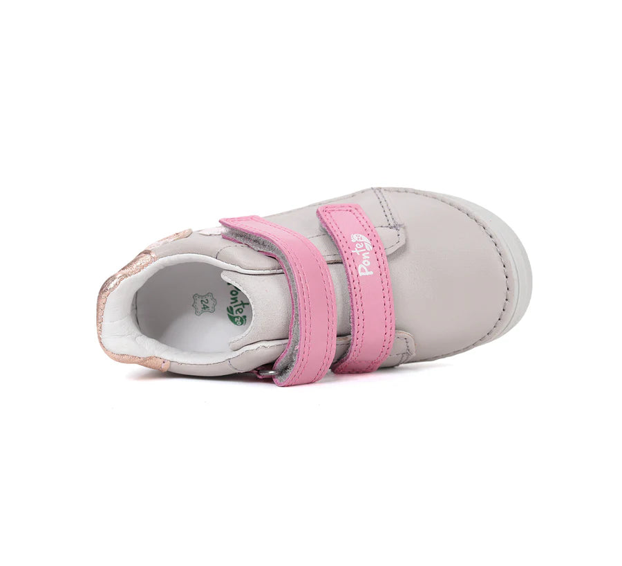 ponte20 girl supinated leather shoes (da03-6-1429) shoes uk side view highlighting sole flexibility and shape