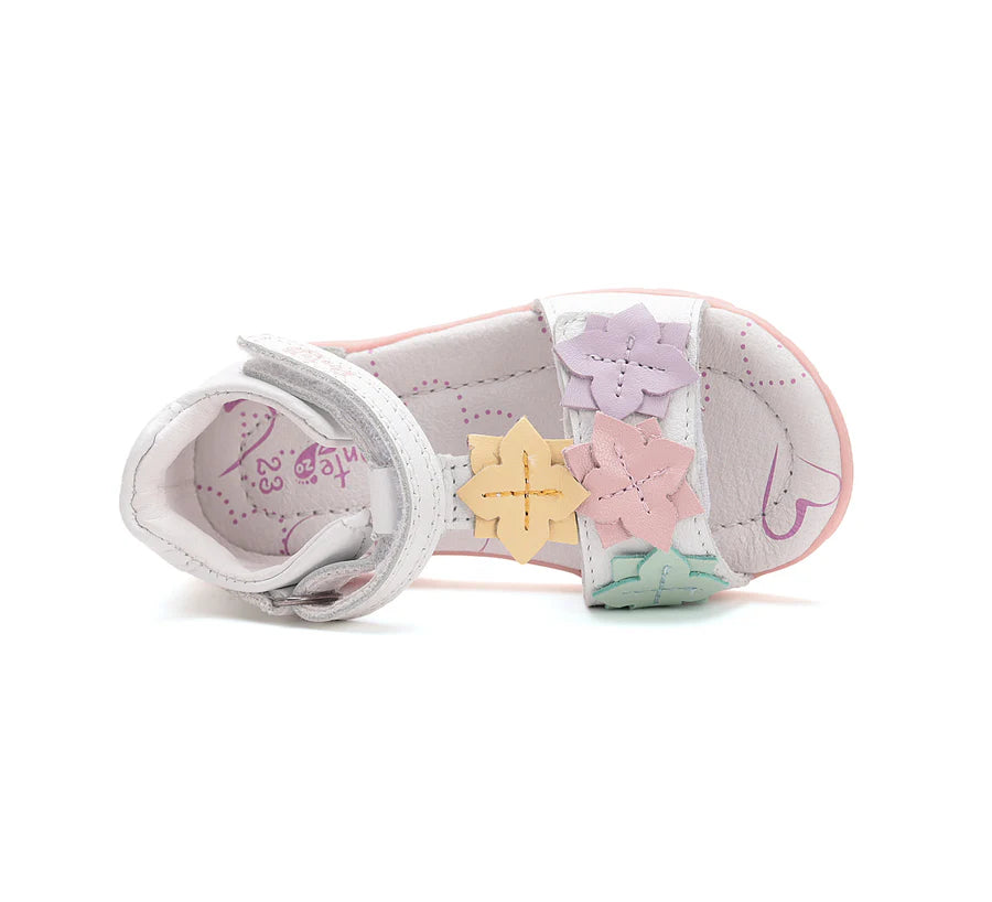 ponte20 girl leather supinated sandals (da05-5-1891) sandals uk side view highlighting sole flexibility and shape