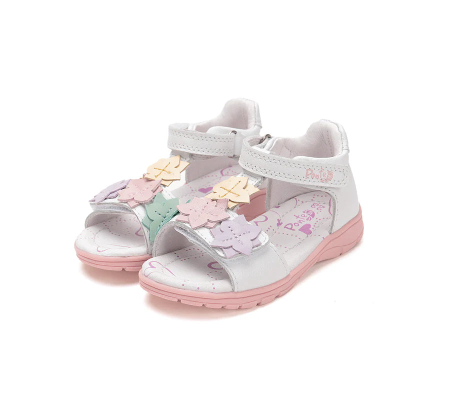 ponte20 girl leather supinated sandals (da05-5-1891) sandals uk main view showing overall design for toddlers