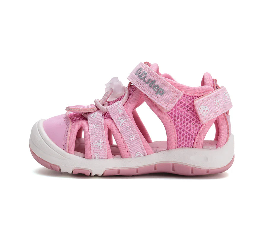 d.d.step girls' quick dry sandals (g065-51748c) sandals uk side view highlighting sole flexibility and shape