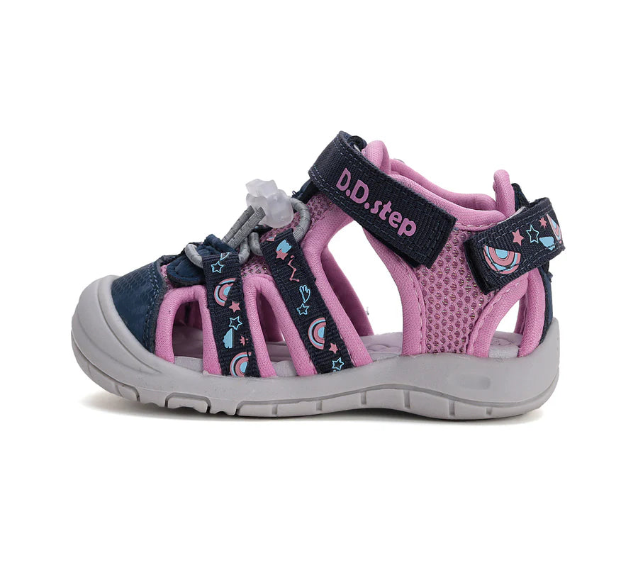 d.d.step girl quick dry sandals (g065-51748d) sandals uk side view highlighting sole flexibility and shape