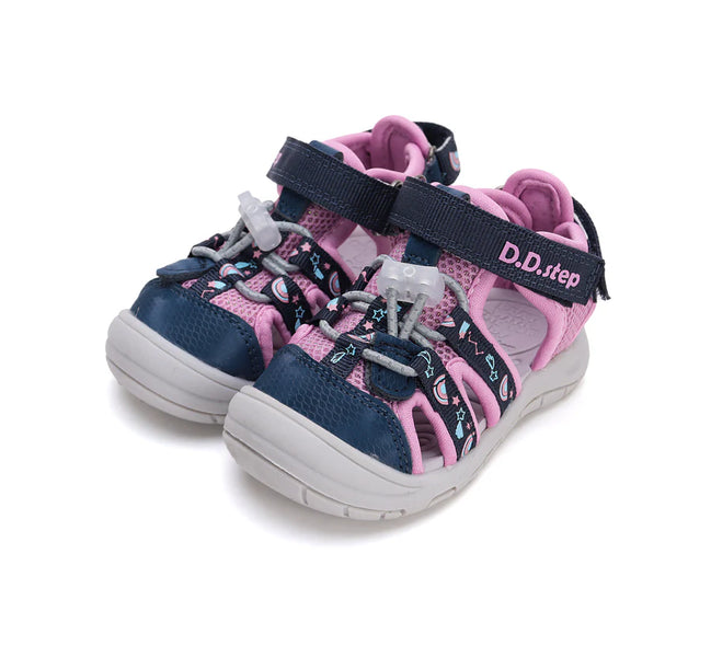 d.d.step girl quick dry sandals (g065-51748d) sandals uk main view showing overall design for toddlers