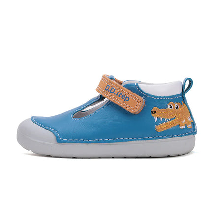 d.d.step boy leather open shoes (h066-51978b) shoes uk main view showing overall design for toddlers