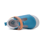 d.d.step boy leather open shoes (h066-51978b) shoes uk side view highlighting sole flexibility and shape