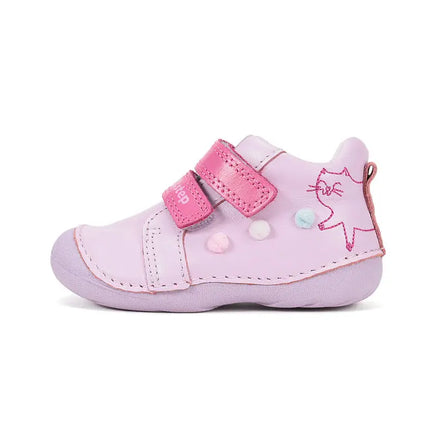 d.d.step little girl first step shoes (s015-61267) shoes uk main view showing overall design for toddlers