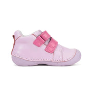d.d.step little girl first step shoes (s015-61267) shoes uk side view highlighting sole flexibility and shape