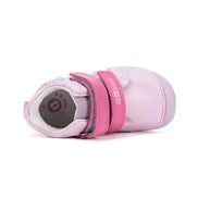 d.d.step little girl first step shoes (s015-61267) shoes uk close up of material and stitching details