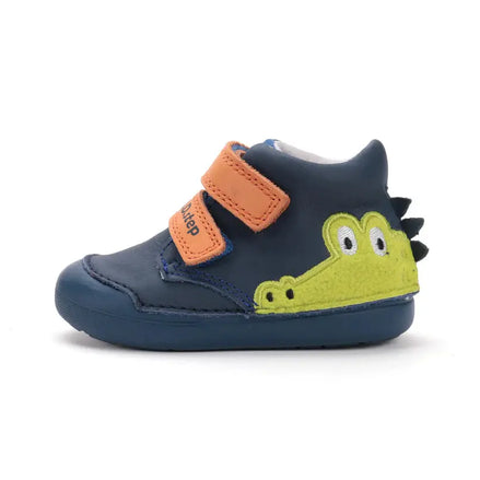 d.d.step first step leather boy shoes (s066-52509a) shoes uk main view showing overall design for toddlers