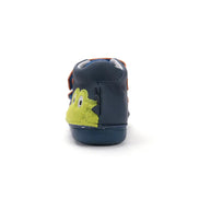 d.d.step first step leather boy shoes (s066-52509a) shoes uk side view highlighting sole flexibility and shape