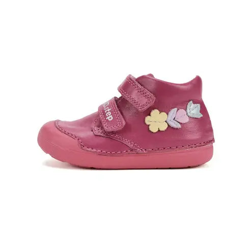 d.d.step girl first step leather shoes (s066-52737) shoes uk main view showing overall design for toddlers