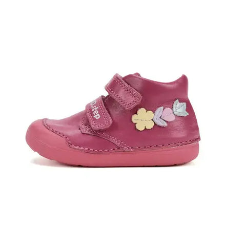d.d.step girl first step leather shoes (s066-52737) shoes uk main view showing overall design for toddlers