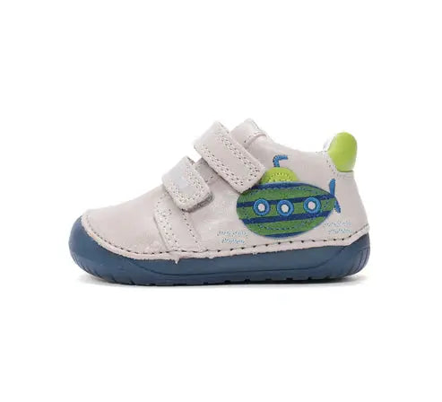 d.d.step leather barefoot boy shoes (s070-61420a) shoes uk main view showing overall design for toddlers