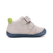 d.d.step leather barefoot boy shoes (s070-61420a) shoes uk side view highlighting sole flexibility and shape