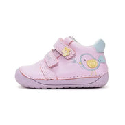 d.d.step bird girl barefoot leather shoes (s070-61646a) shoes uk main view showing overall design for toddlers