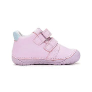 d.d.step bird girl barefoot leather shoes (s070-61646a) shoes uk side view highlighting sole flexibility and shape