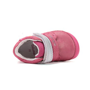 Side view of D.D.Step barefoot toddler shoes showing flexible rubber sole