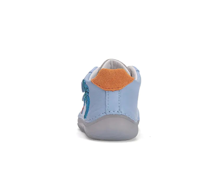 child wearing barefoot shoes outdoors UK
