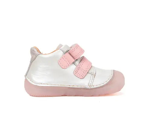 d.d.step girl barefoot leather shoes (s073-61866) shoes uk side view highlighting sole flexibility and shape