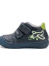 Toddler first walking shoes soft leather flexible sole boys navy D.D.Step