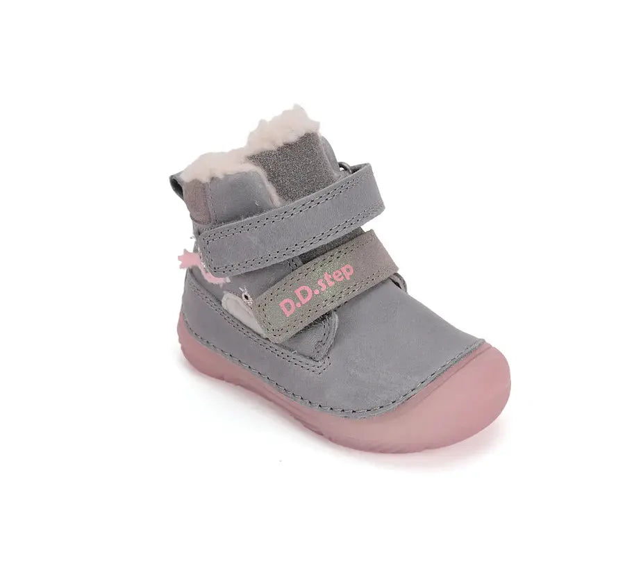 d.d.step little girl padded ankle boots (w082-52314b) boots uk product image showing details